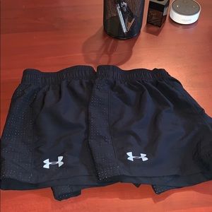 Set of 2 youth girls large black athletic shorts